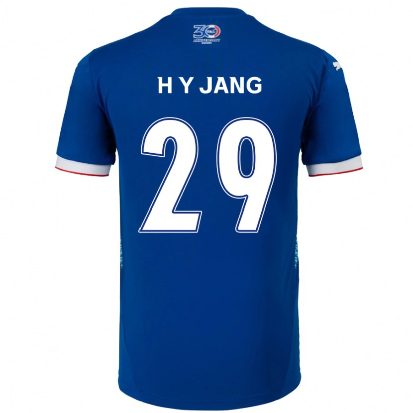 Danxen Niño Camiseta Yo-Han Jang #29 Blanco Azul Real 1ª Equipación 2025/26 La Camisa