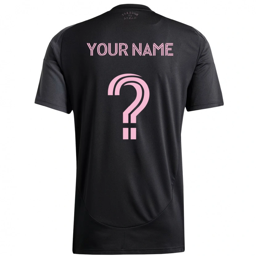 Danxen Niño Camiseta Su Nombre #0 Rosa Negro 2ª Equipación 2025/26 La Camisa