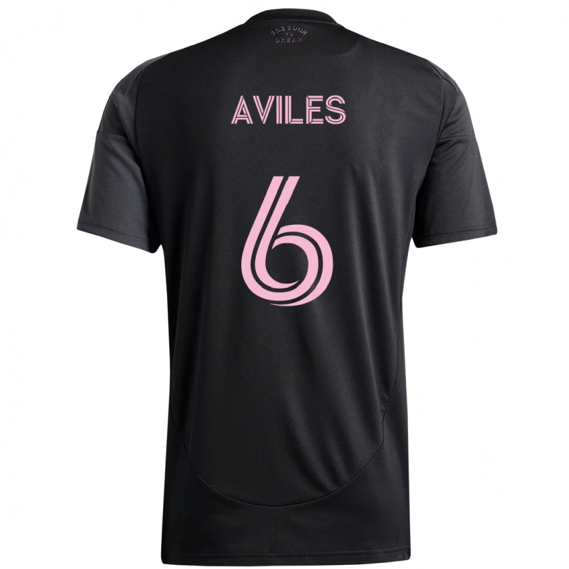 Danxen Niño Camiseta Tomás Avilés #6 Rosa Negro 2ª Equipación 2025/26 La Camisa