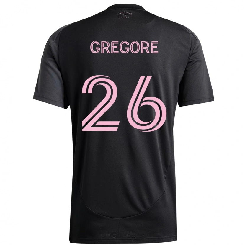 Danxen Niño Camiseta Gregore #26 Rosa Negro 2ª Equipación 2025/26 La Camisa