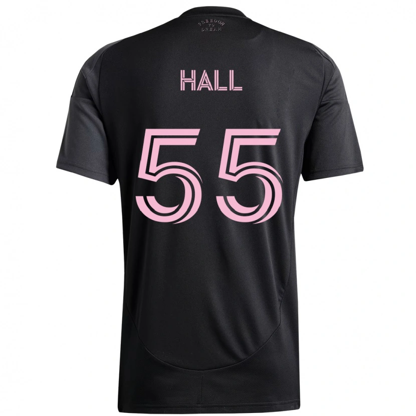 Danxen Niño Camiseta Tyler Hall #55 Negro Rosa 2ª Equipación 2025/26 La Camisa