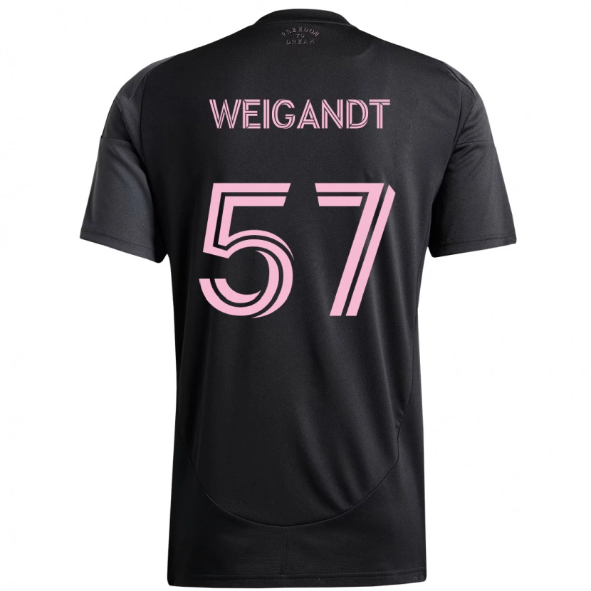 Danxen Niño Camiseta Marcelo Weigandt #57 Rosa Negro 2ª Equipación 2025/26 La Camisa