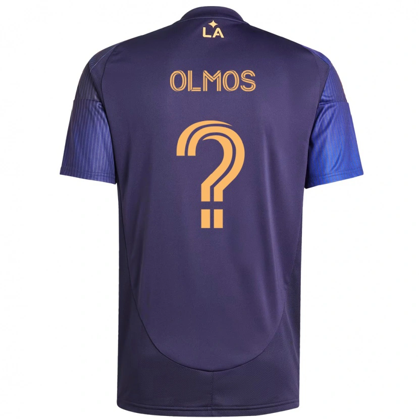 Danxen Niño Camiseta Justin Olmos #0 Blanco Amarillo 2ª Equipación 2025/26 La Camisa