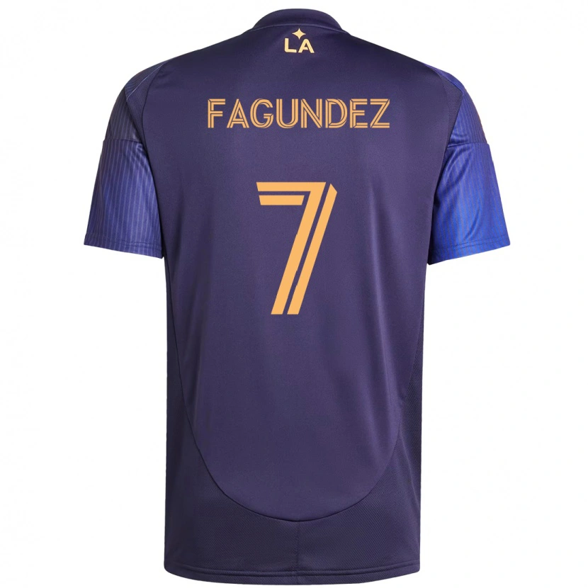 Danxen Niño Camiseta Diego Fagúndez #7 Blanco Amarillo 2ª Equipación 2025/26 La Camisa