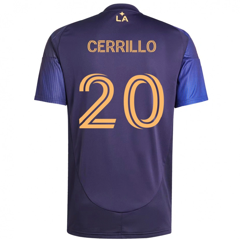 Danxen Niño Camiseta Edwin Cerrillo #20 Morado Azul 2ª Equipación 2025/26 La Camisa