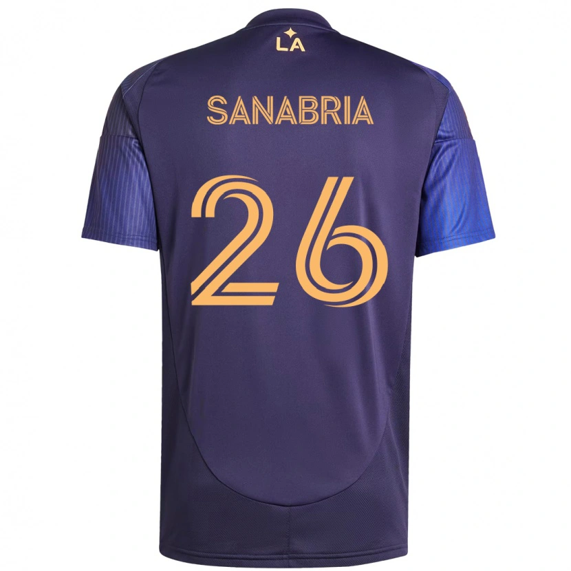 Danxen Niño Camiseta Lucas Sanabria #26 Blanco Amarillo 2ª Equipación 2025/26 La Camisa