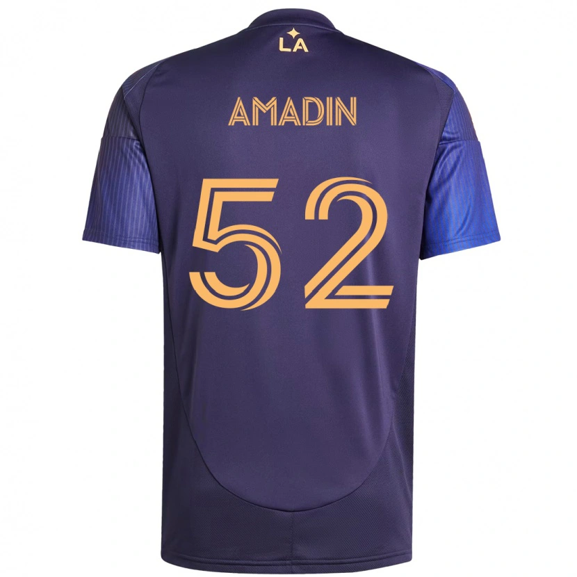 Danxen Niño Camiseta Elijah Amadin #52 Blanco Amarillo 2ª Equipación 2025/26 La Camisa