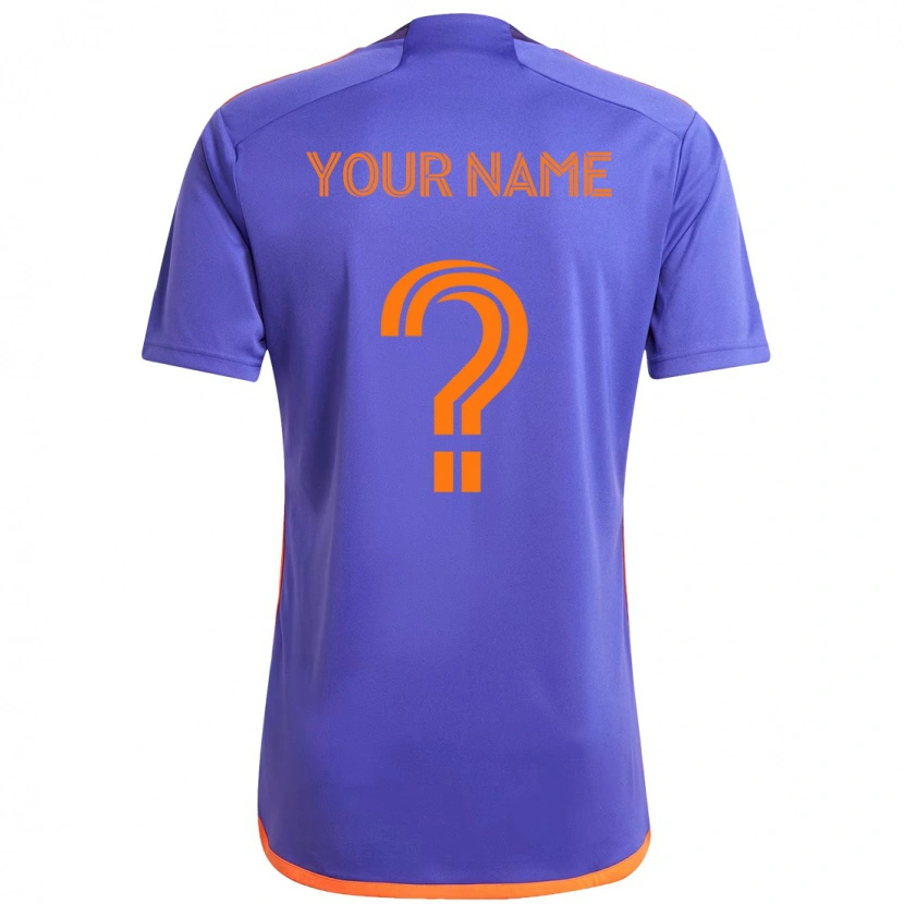 Danxen Niño Camiseta Su Nombre #0 Naranja Blanco 2ª Equipación 2025/26 La Camisa