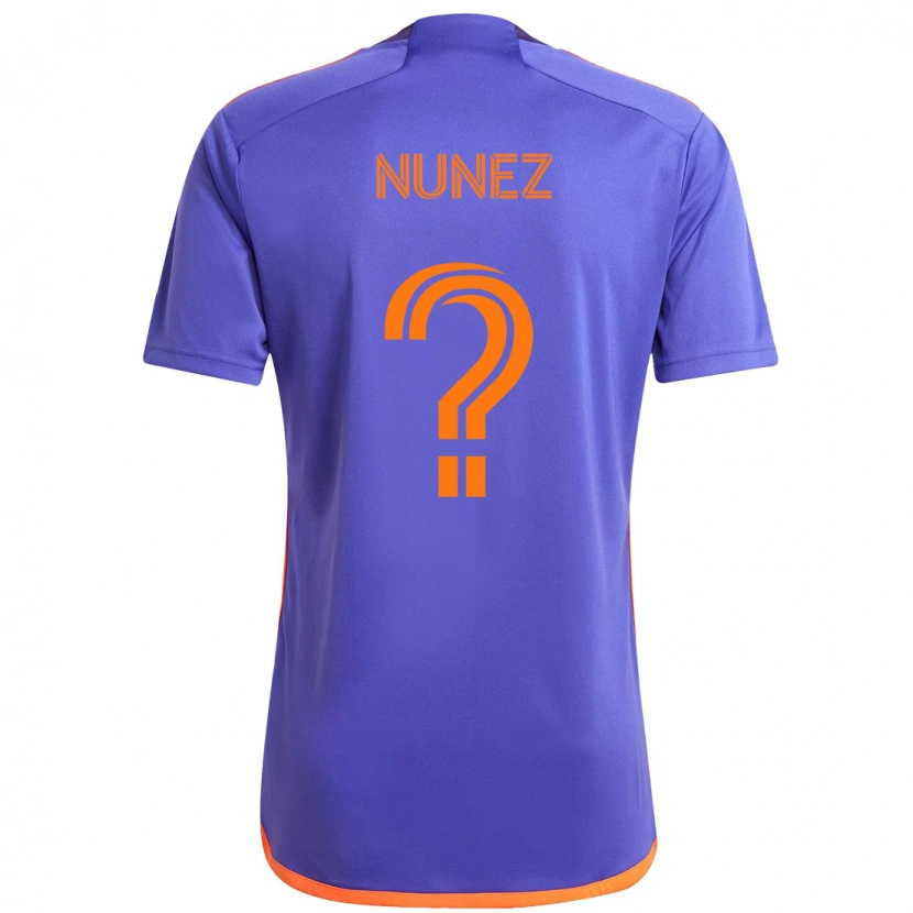 Danxen Niño Camiseta José Núñez #0 Naranja Blanco 2ª Equipación 2025/26 La Camisa
