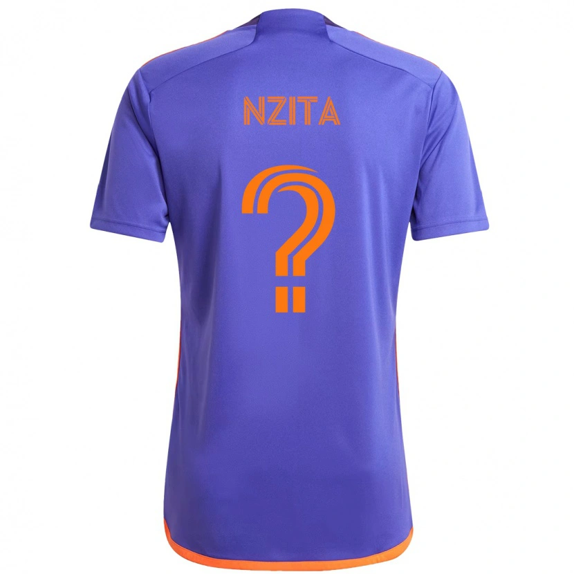 Danxen Niño Camiseta Sebastiao Nzita #0 Naranja Blanco 2ª Equipación 2025/26 La Camisa