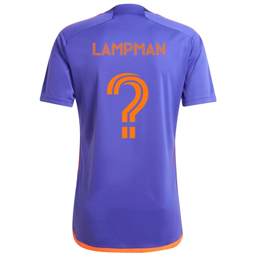 Danxen Niño Camiseta Tate Lampman #0 Naranja Blanco 2ª Equipación 2025/26 La Camisa