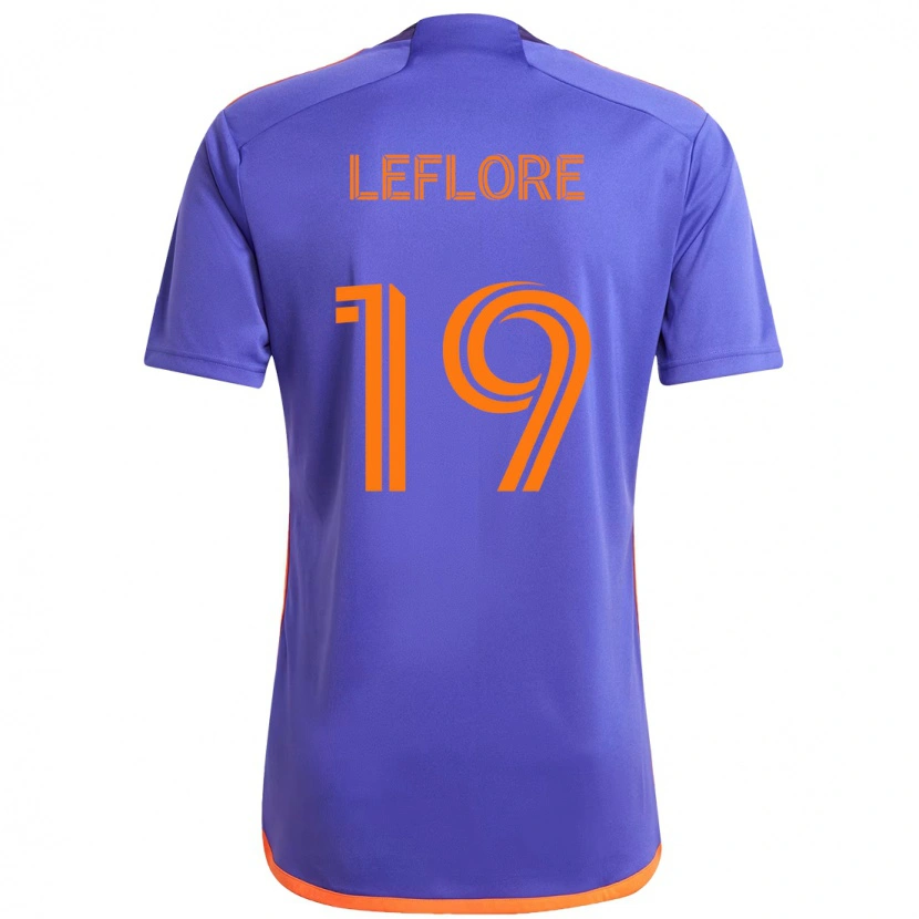 Danxen Niño Camiseta Isaiah Leflore #19 Naranja Blanco 2ª Equipación 2025/26 La Camisa