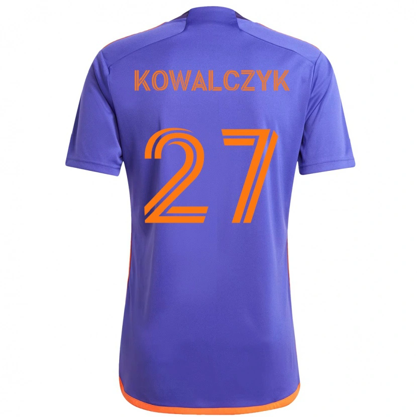 Danxen Niño Camiseta Sebastian Kowalczyk #27 Naranja Blanco 2ª Equipación 2025/26 La Camisa