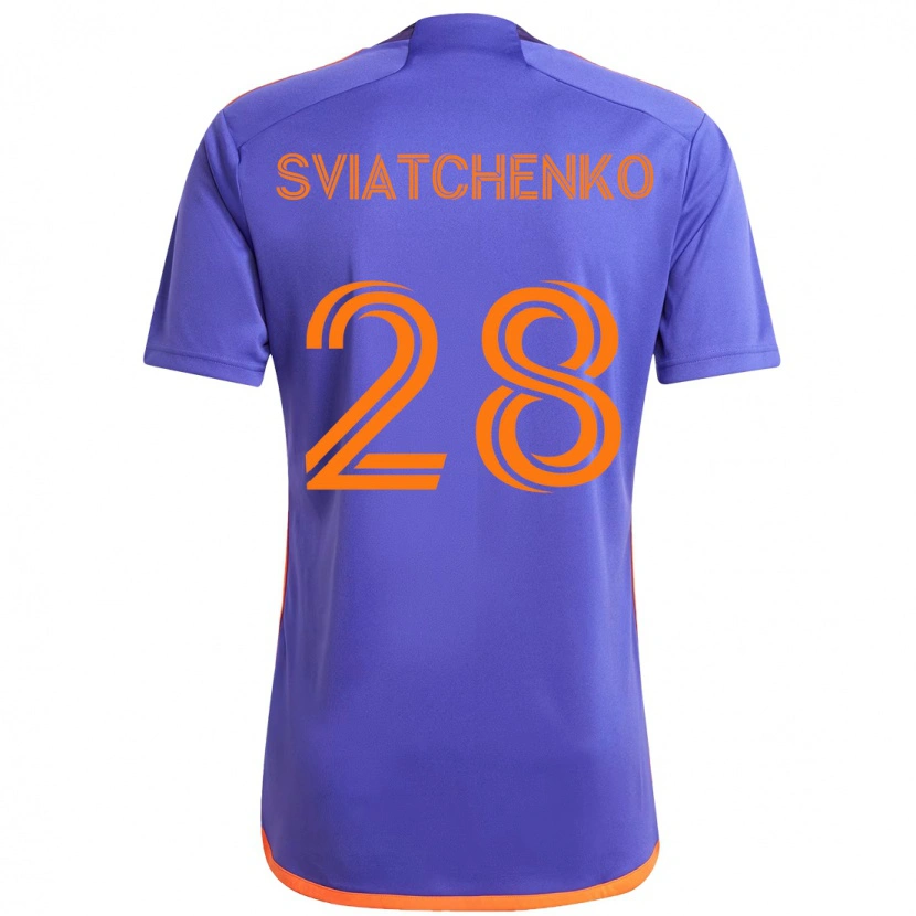 Danxen Niño Camiseta Erik Sviatchenko #28 Naranja Blanco 2ª Equipación 2025/26 La Camisa