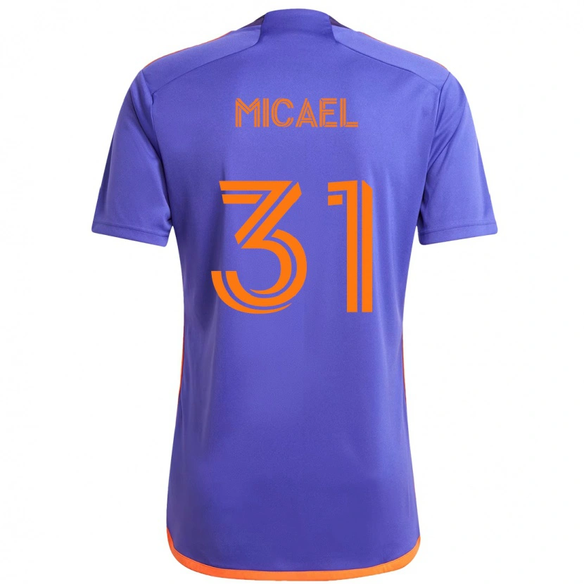 Danxen Niño Camiseta Micael #31 Naranja Blanco 2ª Equipación 2025/26 La Camisa