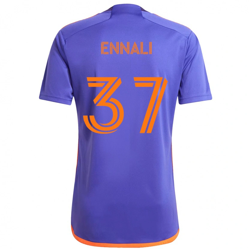 Danxen Niño Camiseta Lawrence Ennali #37 Naranja Blanco 2ª Equipación 2025/26 La Camisa