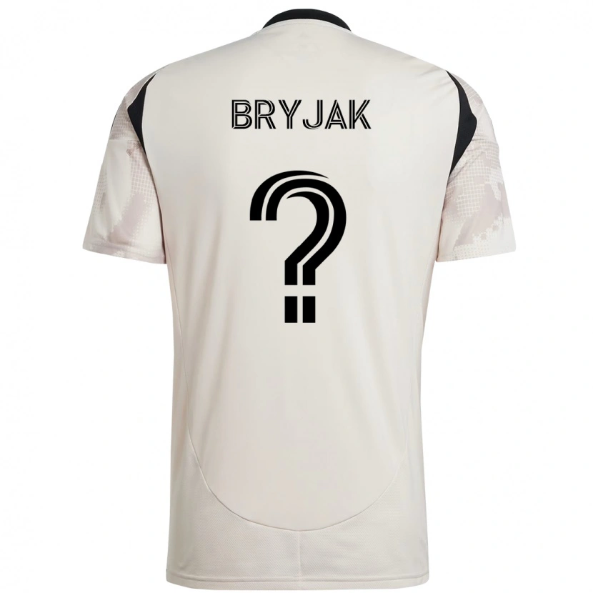 Danxen Niño Camiseta Jeffrey Bryjak #0 Beige Negro 2ª Equipación 2025/26 La Camisa