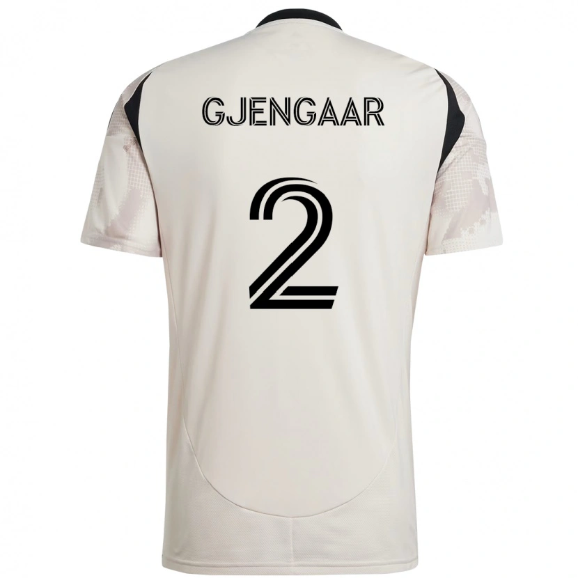 Danxen Niño Camiseta Dennis Gjengaar #2 Rojo Negro 2ª Equipación 2025/26 La Camisa