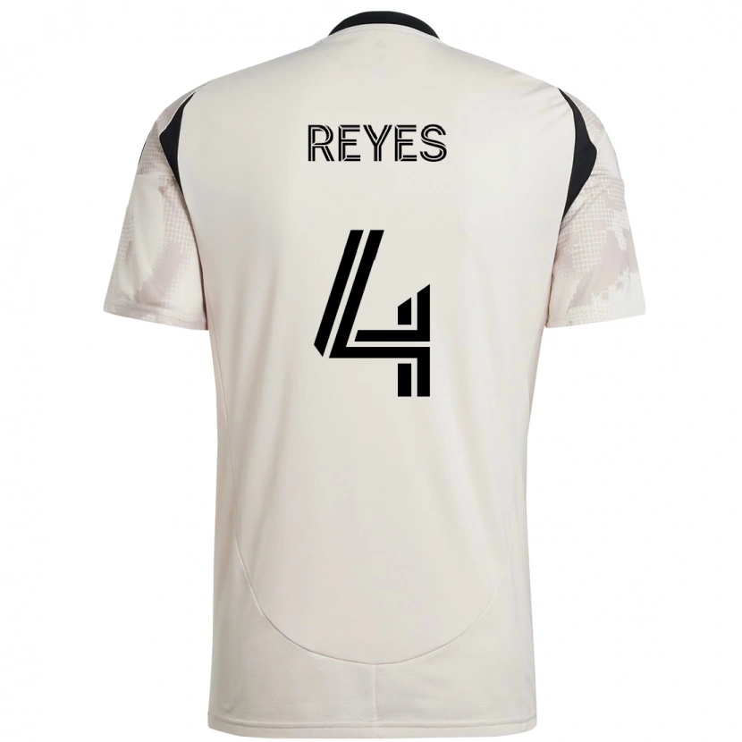 Danxen Niño Camiseta Andrés Reyes #4 Beige Negro 2ª Equipación 2025/26 La Camisa