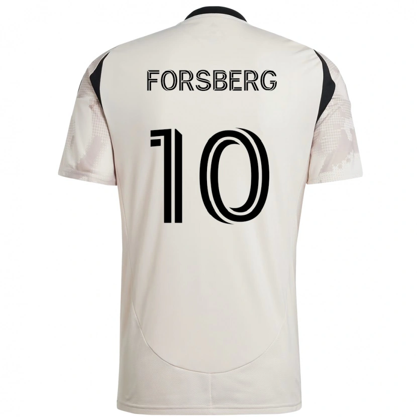 Danxen Niño Camiseta Emil Forsberg #10 Rojo Negro 2ª Equipación 2025/26 La Camisa
