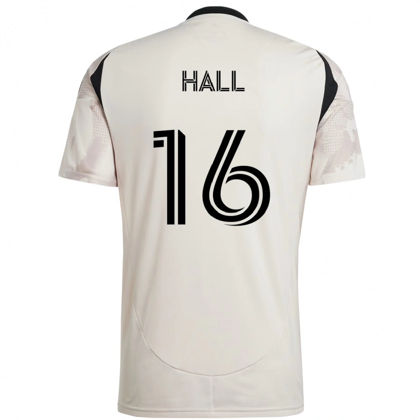 Danxen Niño Camiseta Julian Hall #16 Beige Negro 2ª Equipación 2025/26 La Camisa
