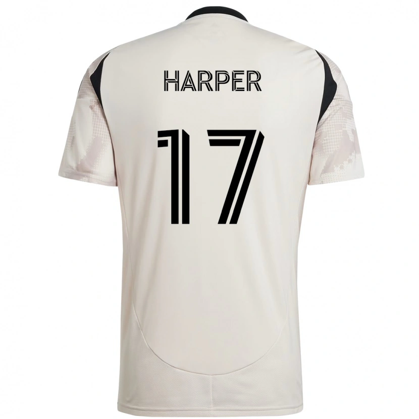 Danxen Niño Camiseta Cameron Harper #17 Beige Negro 2ª Equipación 2025/26 La Camisa