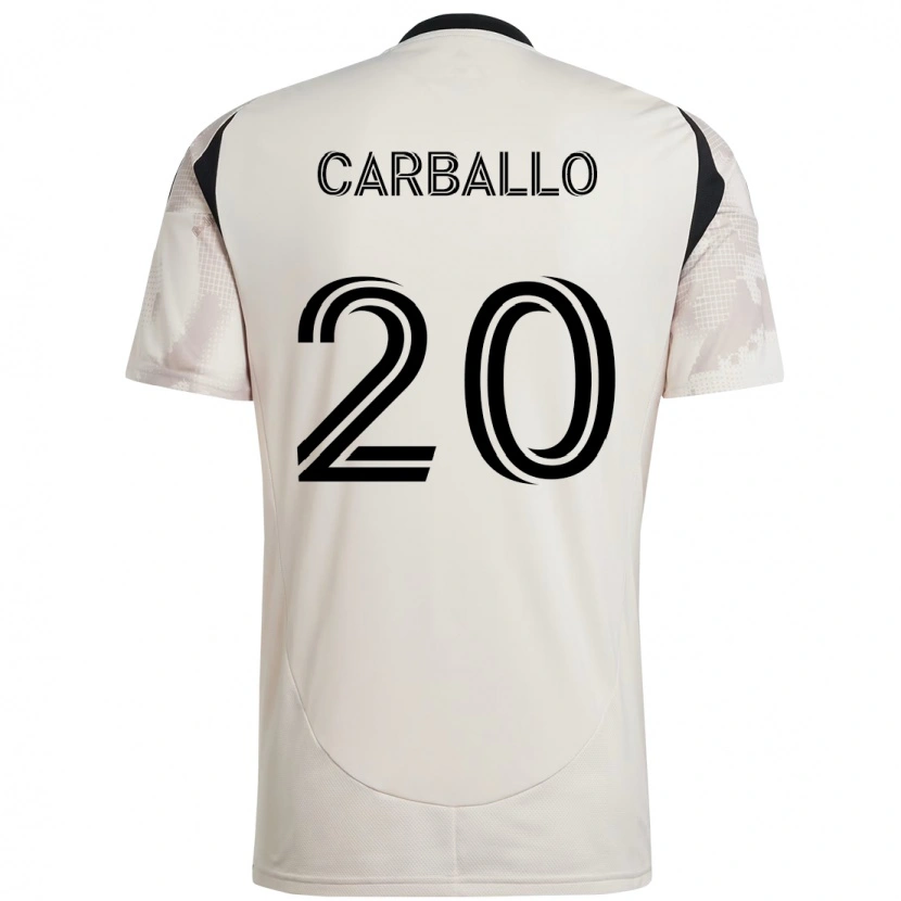 Danxen Niño Camiseta Felipe Carballo #20 Rojo Negro 2ª Equipación 2025/26 La Camisa