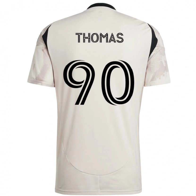 Danxen Niño Camiseta Oladayo Thomas #90 Rojo Negro 2ª Equipación 2025/26 La Camisa