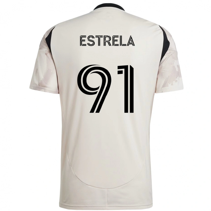 Danxen Niño Camiseta Bento Estrela #91 Beige Negro 2ª Equipación 2025/26 La Camisa