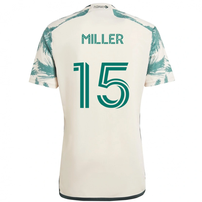 Danxen Niño Camiseta Eric Miller #15 Beige Verde 2ª Equipación 2025/26 La Camisa