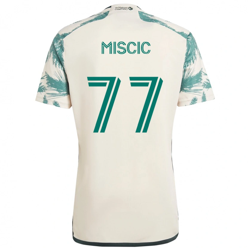Danxen Niño Camiseta Selmir Miscic #77 Beige Verde 2ª Equipación 2025/26 La Camisa