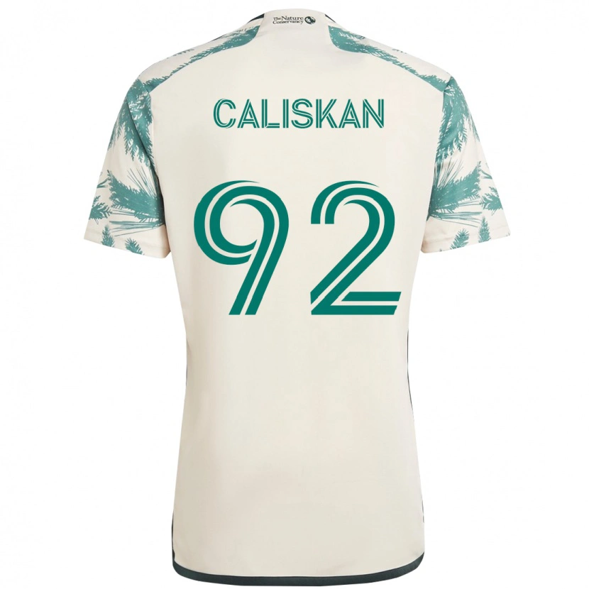 Danxen Niño Camiseta Noel Caliskan #92 Beige Verde 2ª Equipación 2025/26 La Camisa