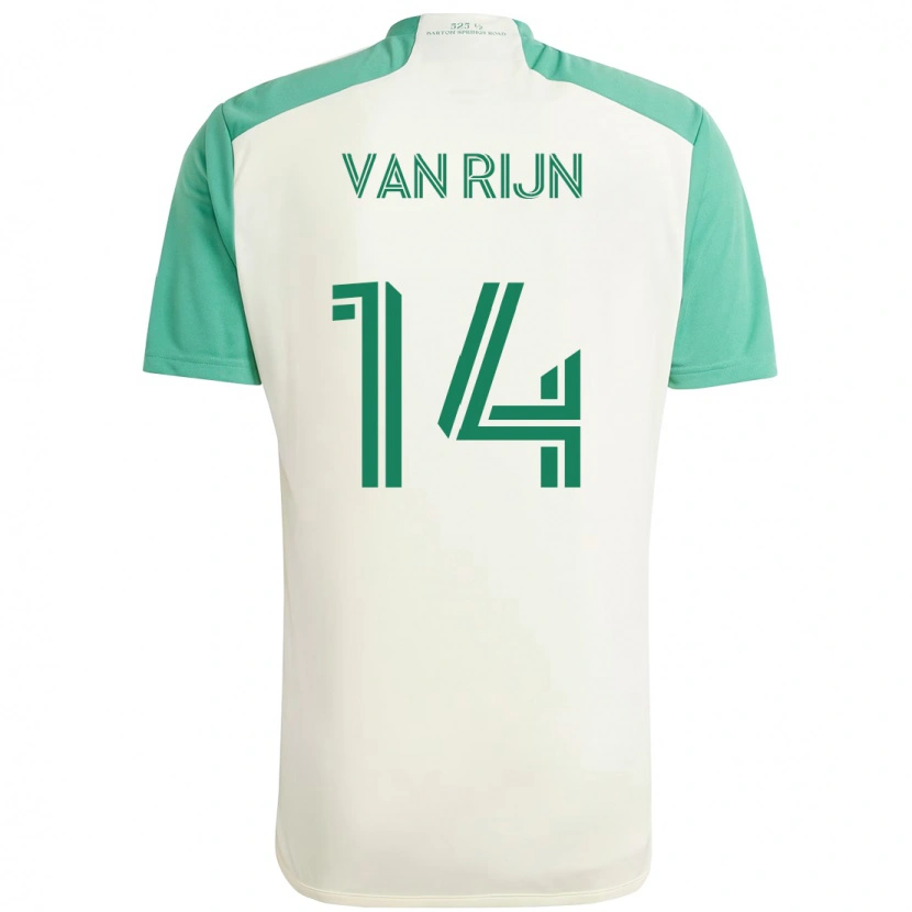 Danxen Niño Camiseta Nico Van Rijn #14 Verde Negro 2ª Equipación 2025/26 La Camisa