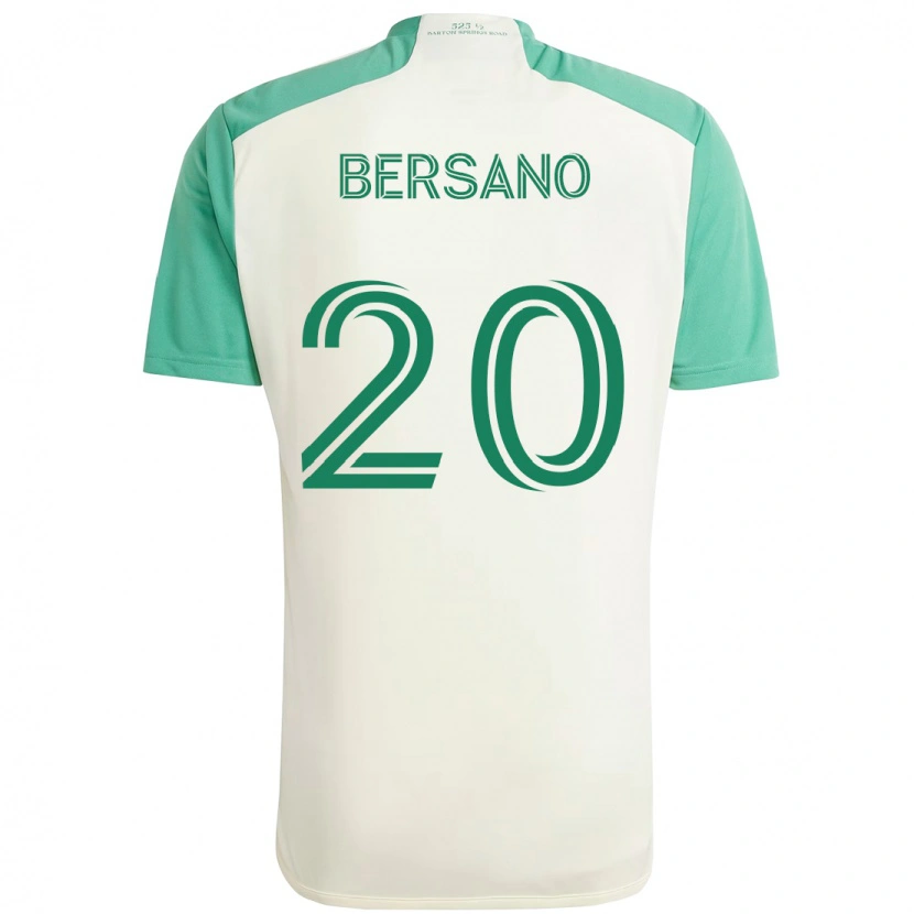 Danxen Niño Camiseta Matt Bersano #20 Verde Negro 2ª Equipación 2025/26 La Camisa