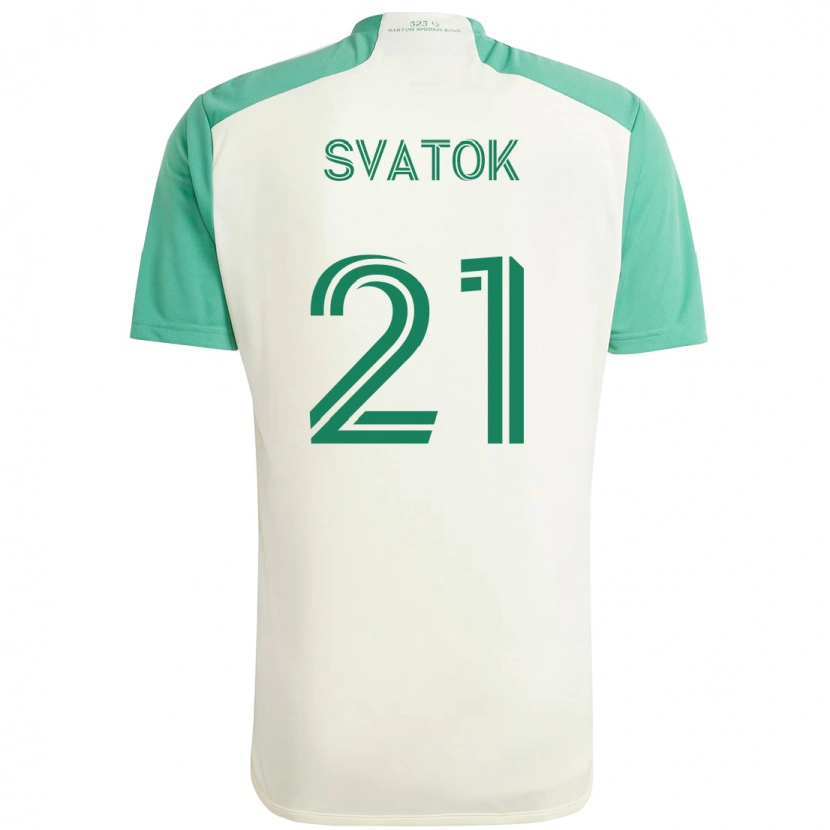 Danxen Niño Camiseta Oleksandr Svatok #21 Verde Negro 2ª Equipación 2025/26 La Camisa