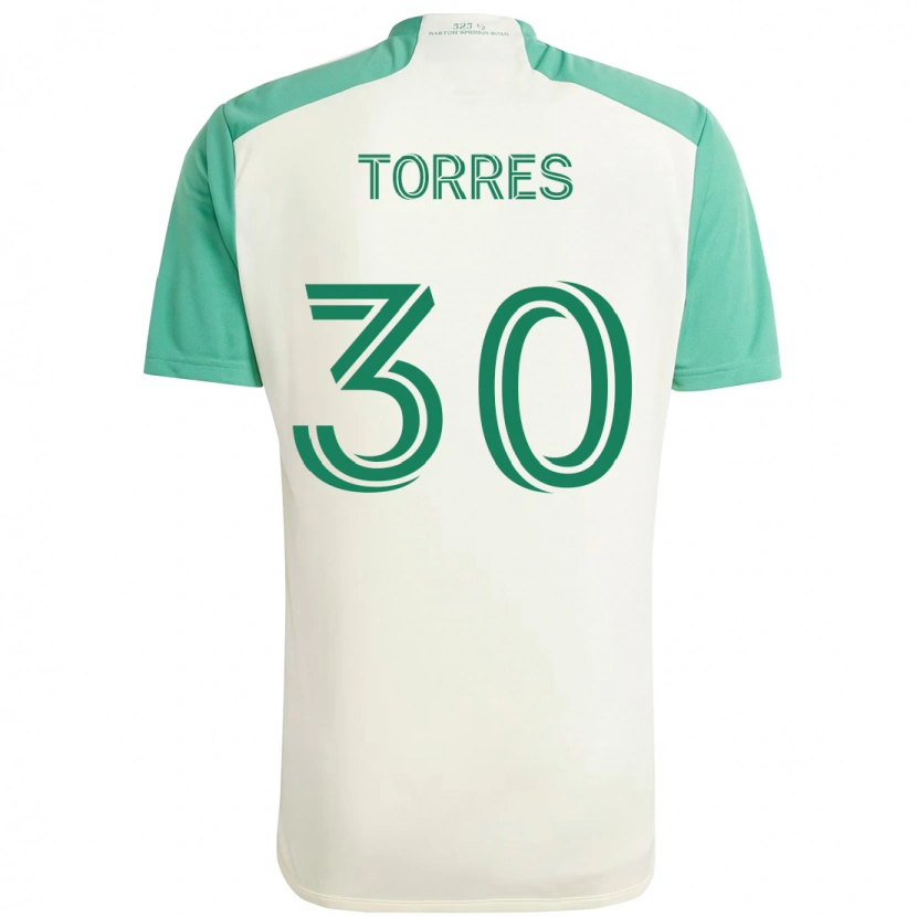 Danxen Niño Camiseta Ervin Torres #30 Verde Negro 2ª Equipación 2025/26 La Camisa