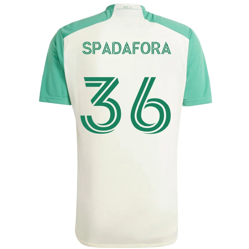 Danxen Niño Camiseta Luke Spadafora #36 Verde Negro 2ª Equipación 2025/26 La Camisa