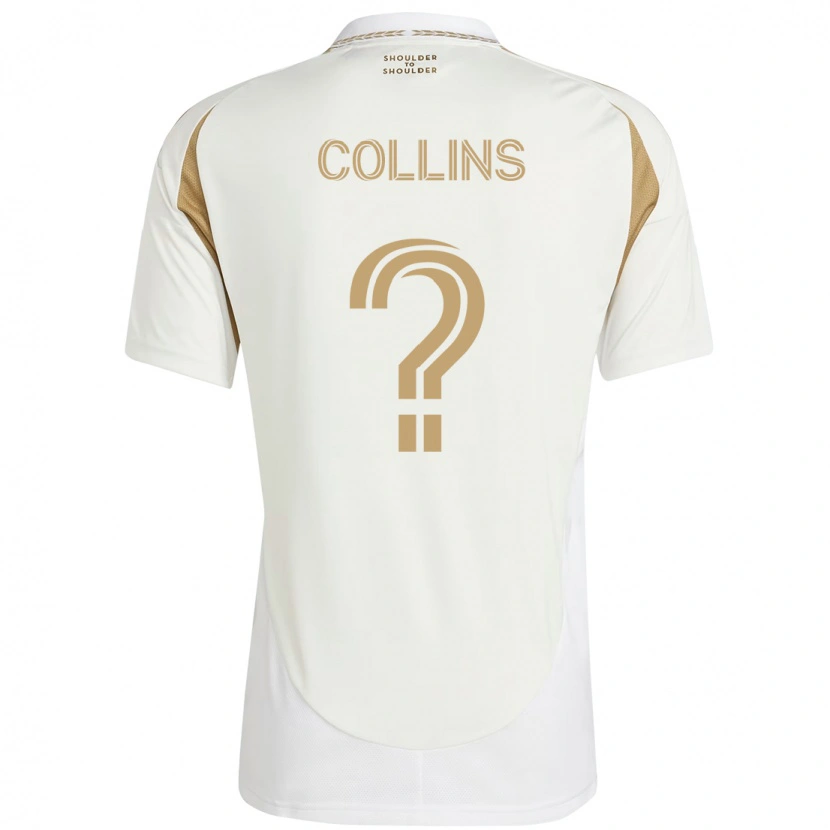 Danxen Niño Camiseta Slate Collins #0 Blanco Marrón 2ª Equipación 2025/26 La Camisa