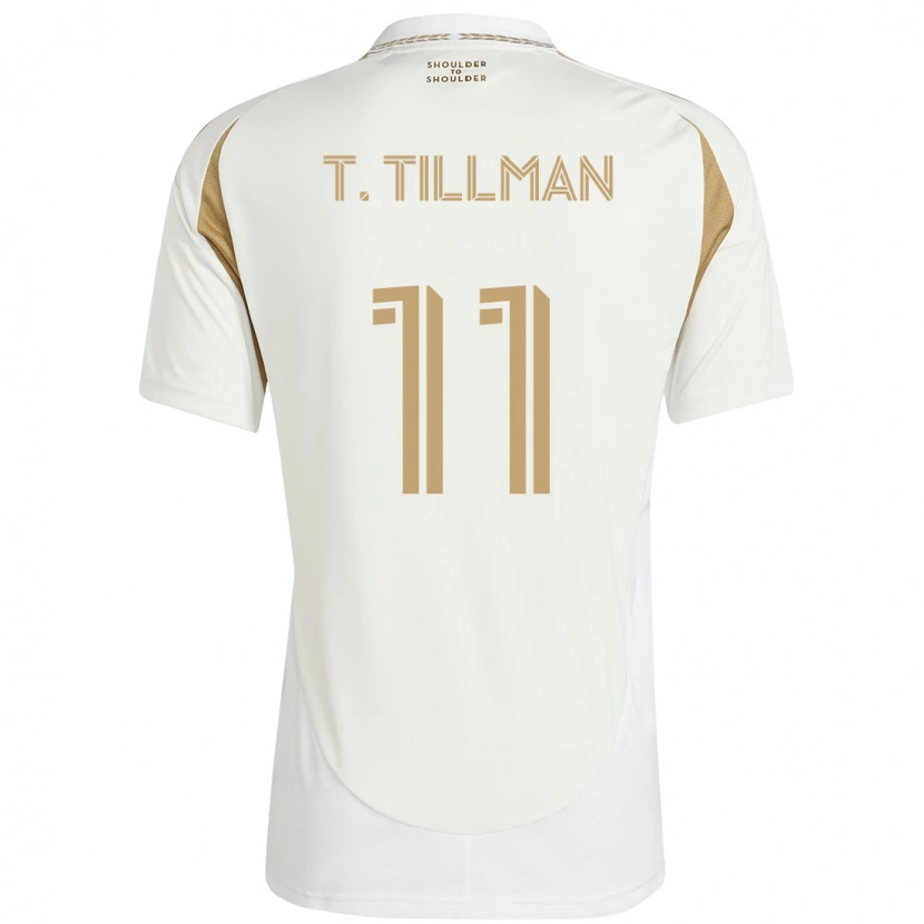 Danxen Niño Camiseta Timothy Tillman #11 Blanco Marrón 2ª Equipación 2025/26 La Camisa