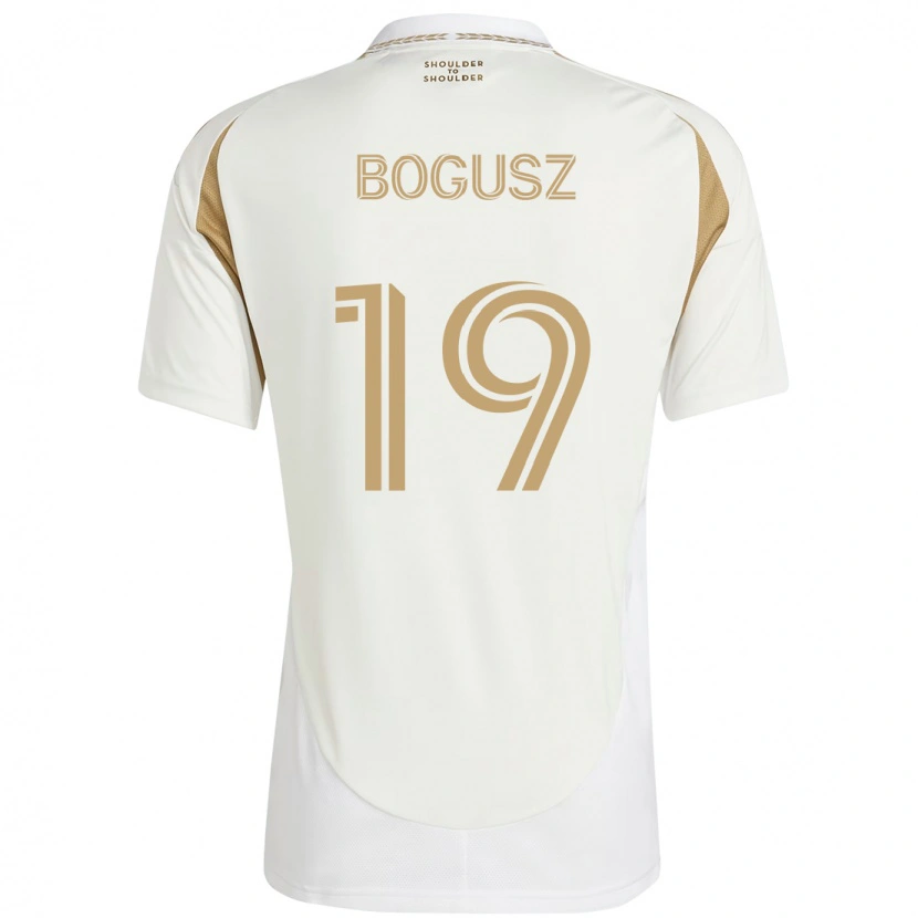 Danxen Niño Camiseta Mateusz Bogusz #19 Blanco Marrón 2ª Equipación 2025/26 La Camisa