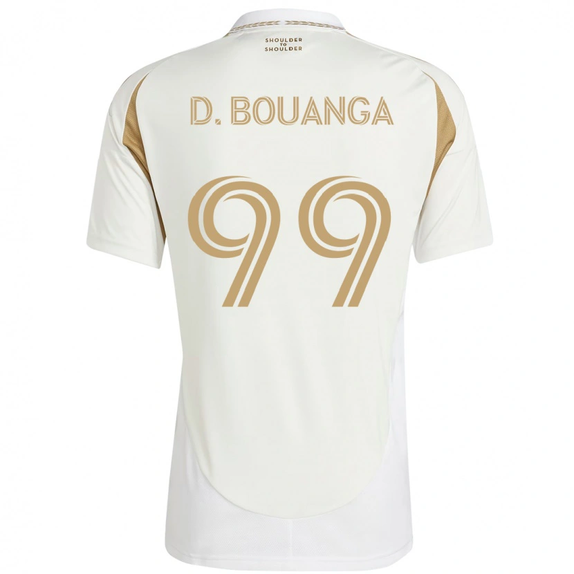 Danxen Niño Camiseta Denis Bouanga #99 Blanco Marrón 2ª Equipación 2025/26 La Camisa