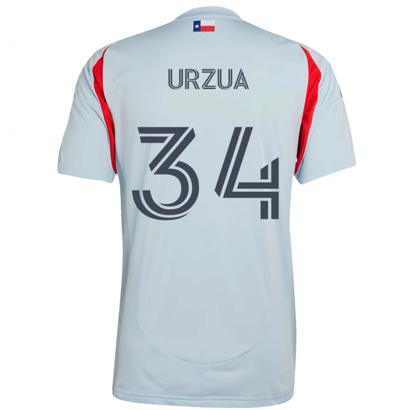 Danxen Niño Camiseta Alejandro Urzua #34 Azul Claro Rojo 2ª Equipación 2025/26 La Camisa