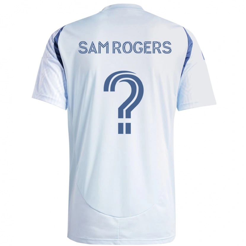 Danxen Niño Camiseta Sam Rogers #0 Azul Celeste Claro Azul 2ª Equipación 2025/26 La Camisa