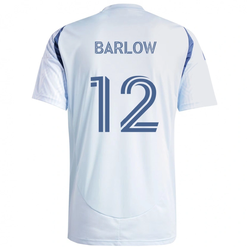 Danxen Niño Camiseta Tom Barlow #12 Azul Celeste Claro Azul 2ª Equipación 2025/26 La Camisa