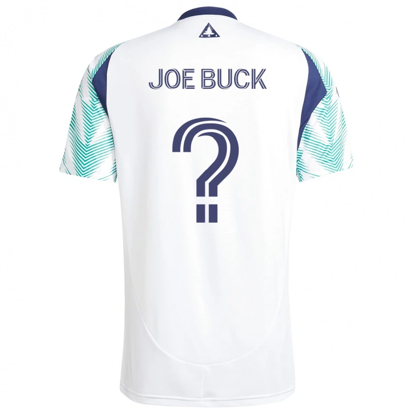 Danxen Niño Camiseta Joe Buck #0 Blanco Azul 2ª Equipación 2025/26 La Camisa