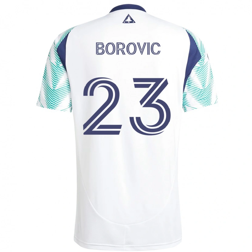 Danxen Niño Camiseta Luka Borovic #23 Blanco Azul 2ª Equipación 2025/26 La Camisa