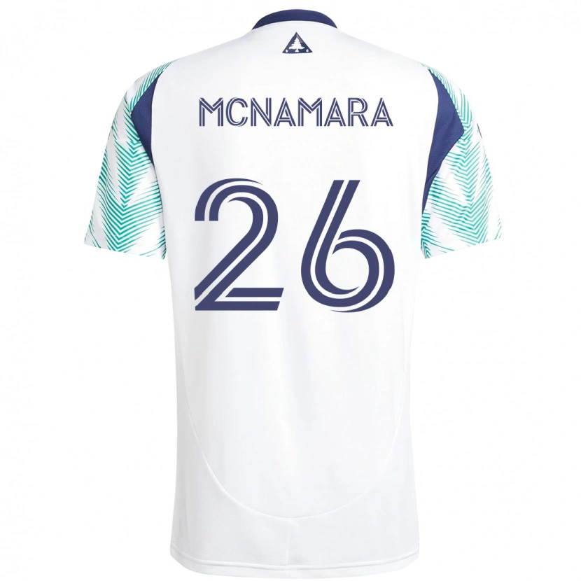 Danxen Niño Camiseta Tommy Mcnamara #26 Blanco Azul 2ª Equipación 2025/26 La Camisa