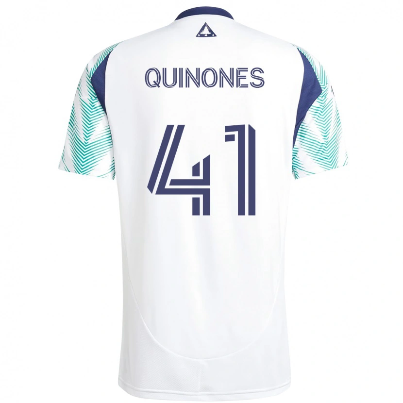 Danxen Niño Camiseta Colby Quiñónes #41 Blanco Azul 2ª Equipación 2025/26 La Camisa