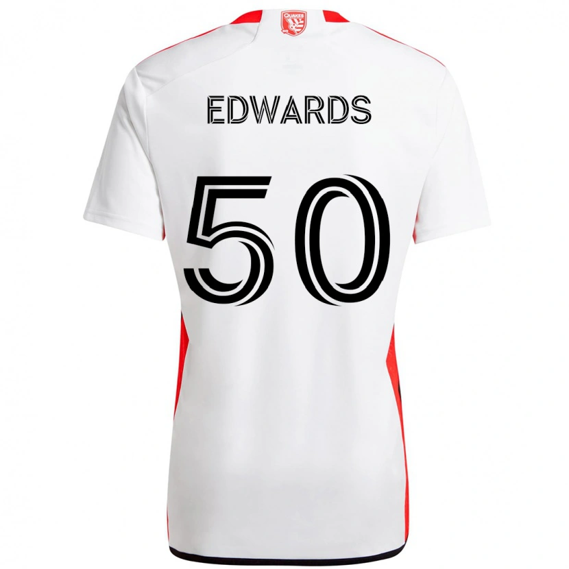 Danxen Niño Camiseta Aaron Edwards #50 Negro Azul Oscuro 2ª Equipación 2025/26 La Camisa