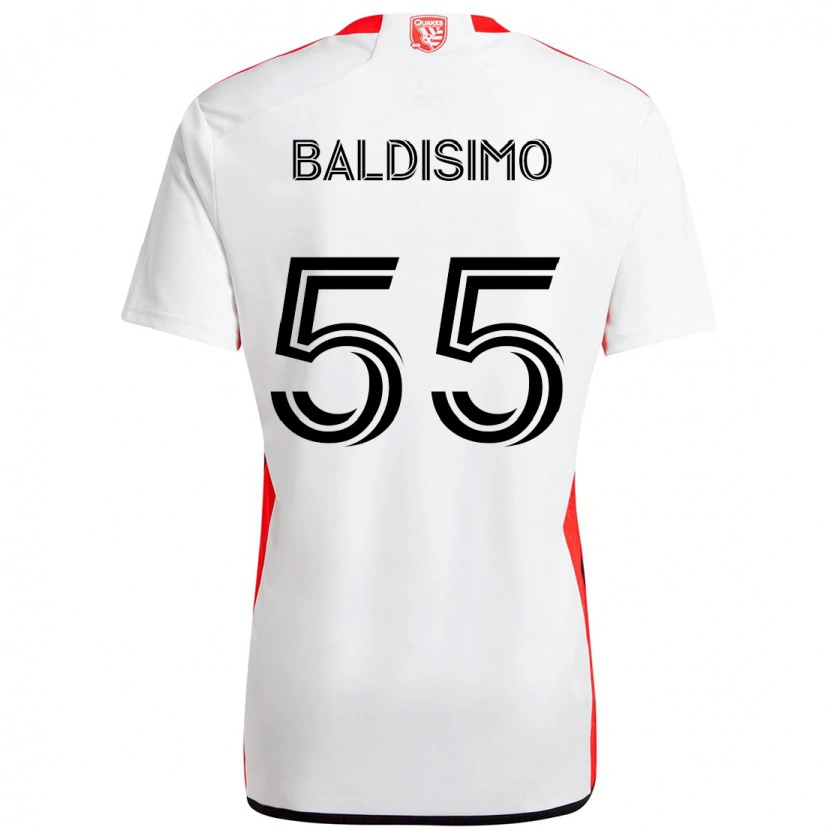 Danxen Niño Camiseta Michael Baldisimo #55 Blanco Rojo 2ª Equipación 2025/26 La Camisa